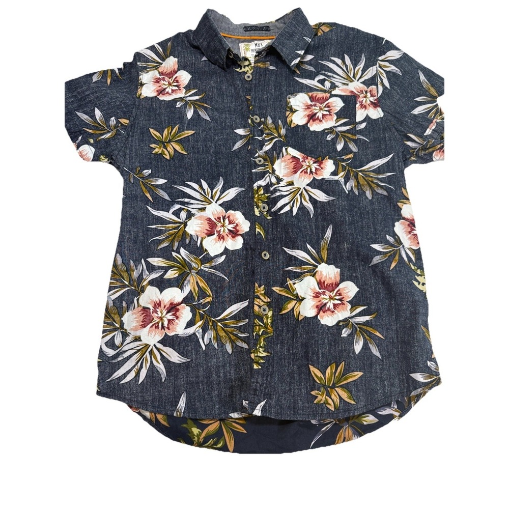 MBX Premium Goods Paradise Shirt Men's S Floral Cotton Button Up Tropical
